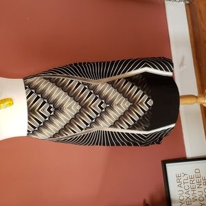Worthington Skirt, Size 14W. GORGEOUS Geometric. Art Deco Pattern.